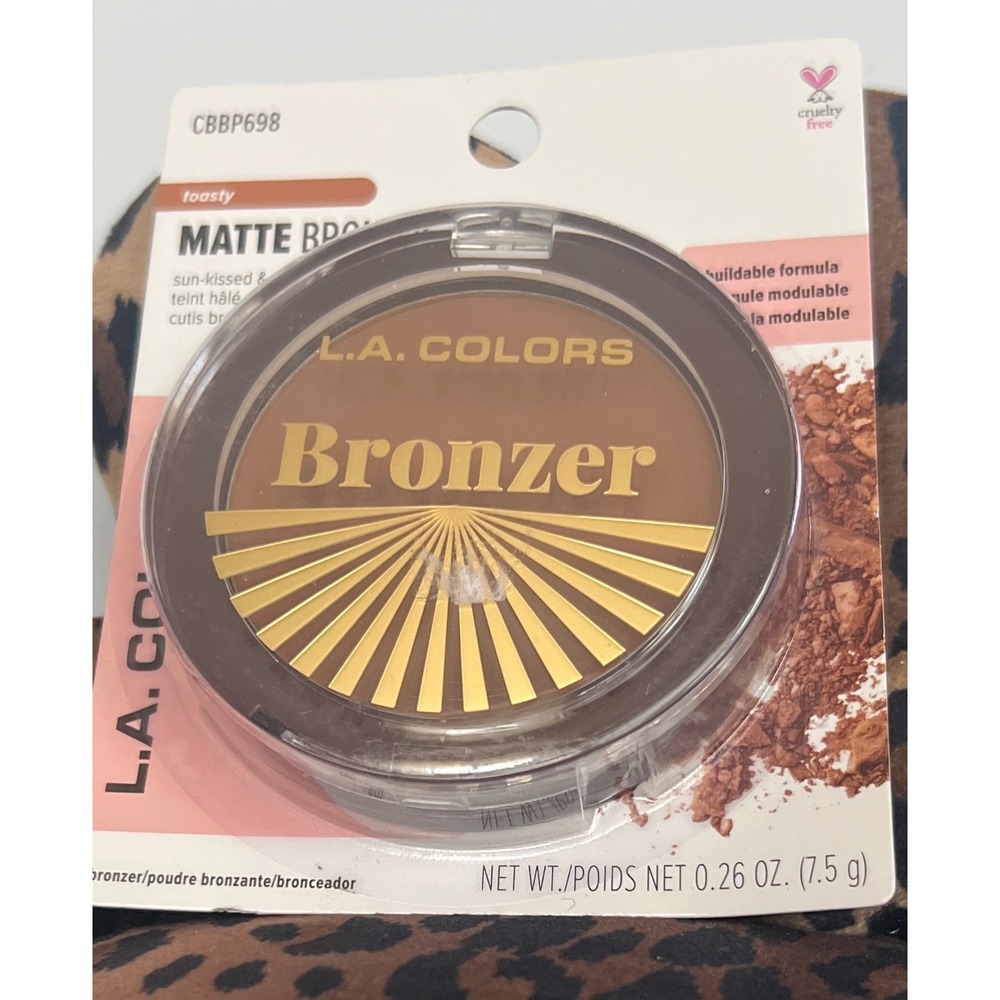 L.A. COLORS Matte Bronzer 0.26oz Toasty Brown Sun-kissed Glow CBBP698 Modern